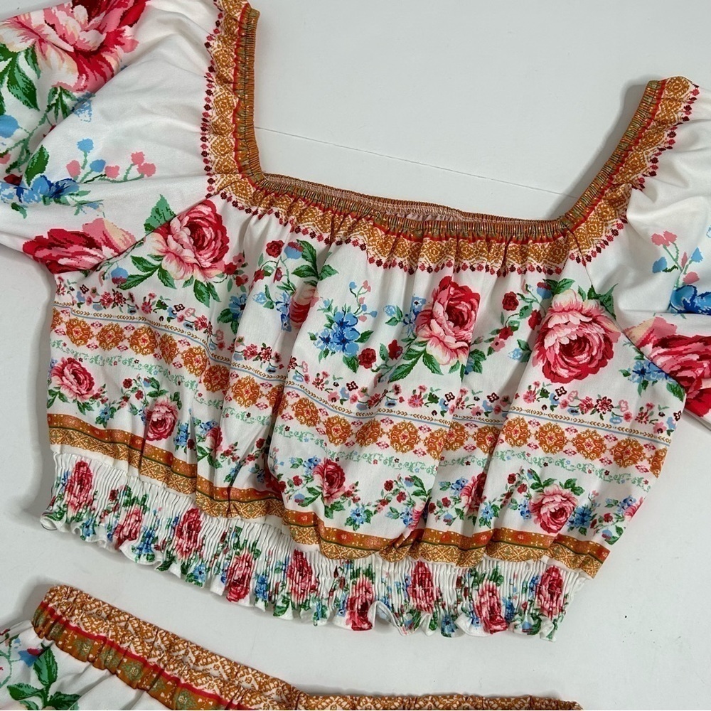 Pink Lily Memorize Floral Print Top and Short Set - Picture 11 of 16